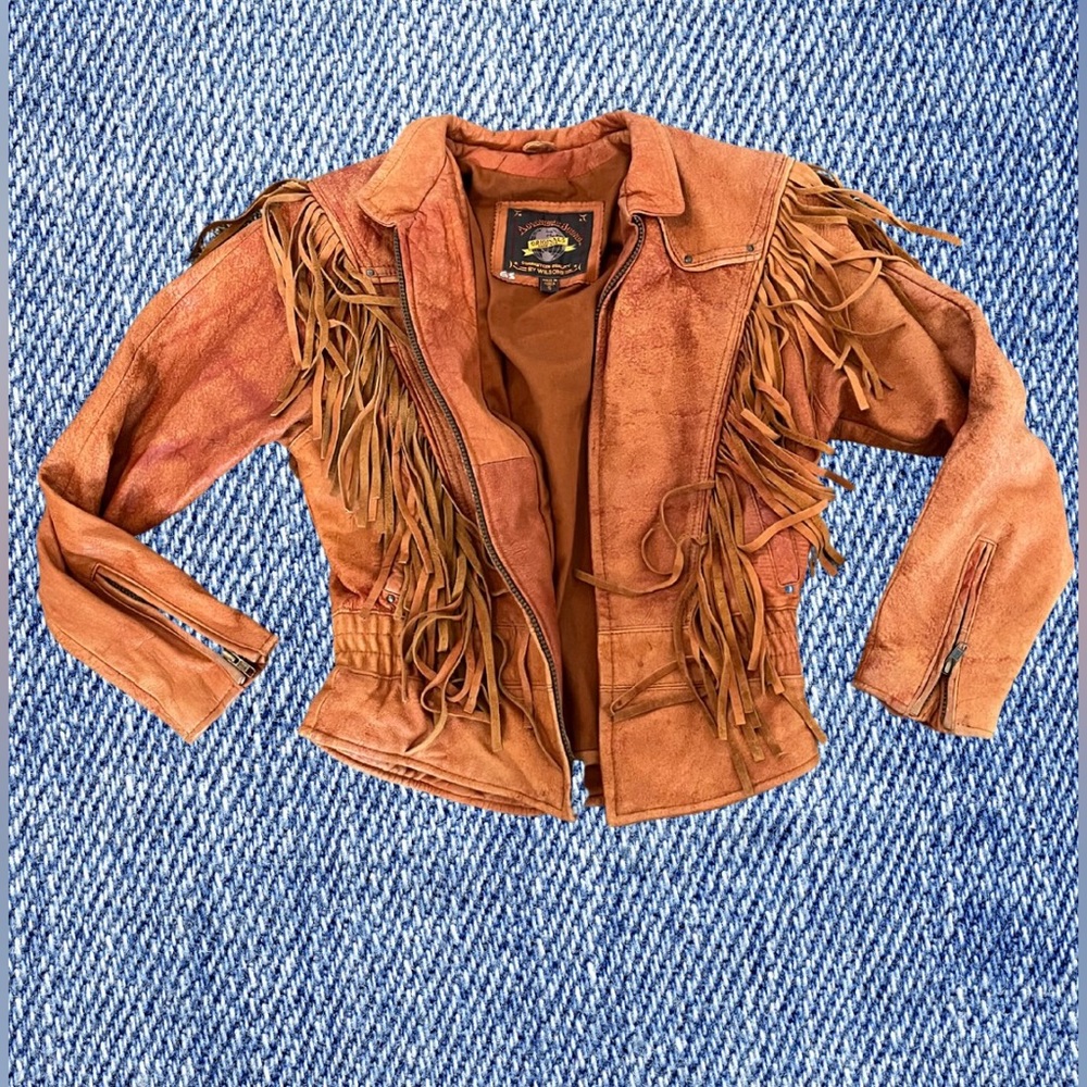 Vintage Fringe Leather Jacket